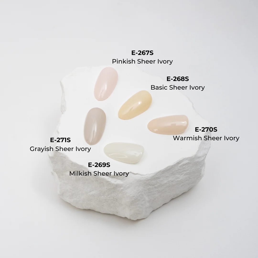 E-267S Pinkish Sheer Ivory