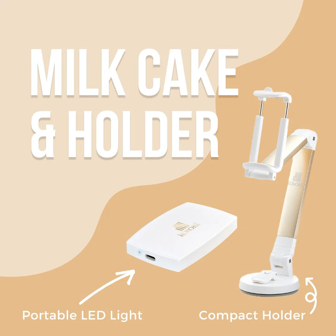Cordless Mini Light Milk Cake + Compact Holder Set